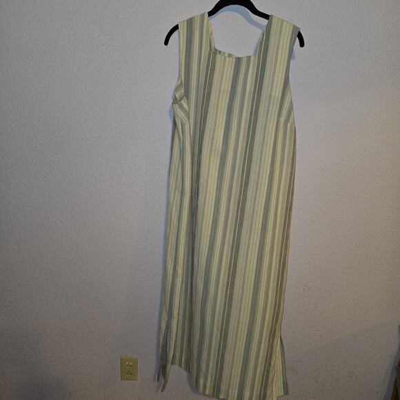 Travel Smith, Green and Gray Scoop‎ Neck, Sleeveless, Maxi Sundress - Picture 1 of 6